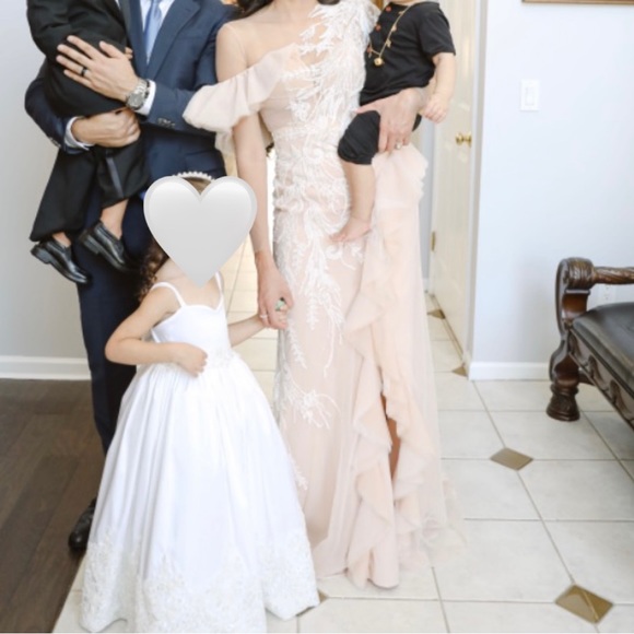 Beaded Lacey Gown - Picture 2 of 2